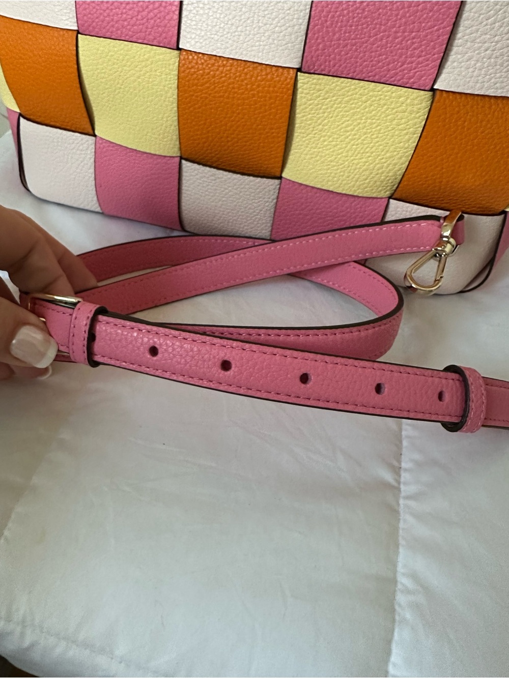 Kate Spade Woven Leather Patchwork Tote - Picture 13 of 15